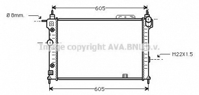 AVA QUALITY COOLING ola2029 -  Радиатор, охлаждение двигателя